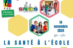 Le 14 novembre, réunissons nous pour parler de la santé à l’école ! ​