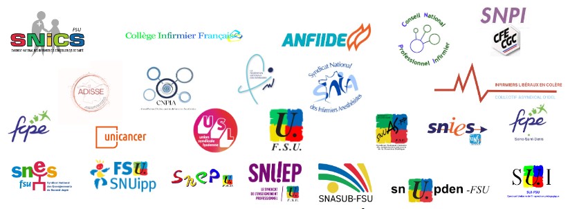 Ensemble des logo concernant la spécialité infirmière de l'éducation nationale