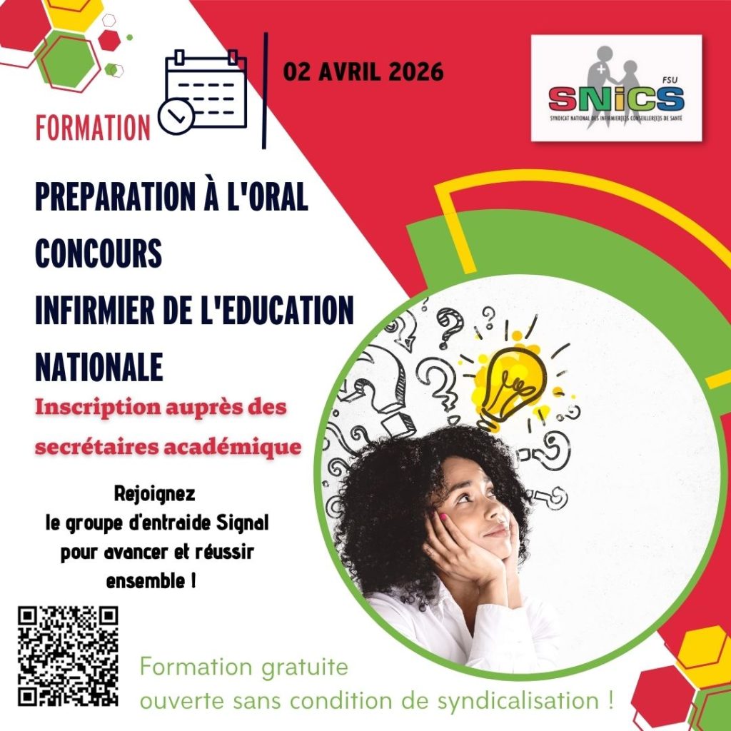 Préparation au concours d’Infirmière de l’Éducation Nationale